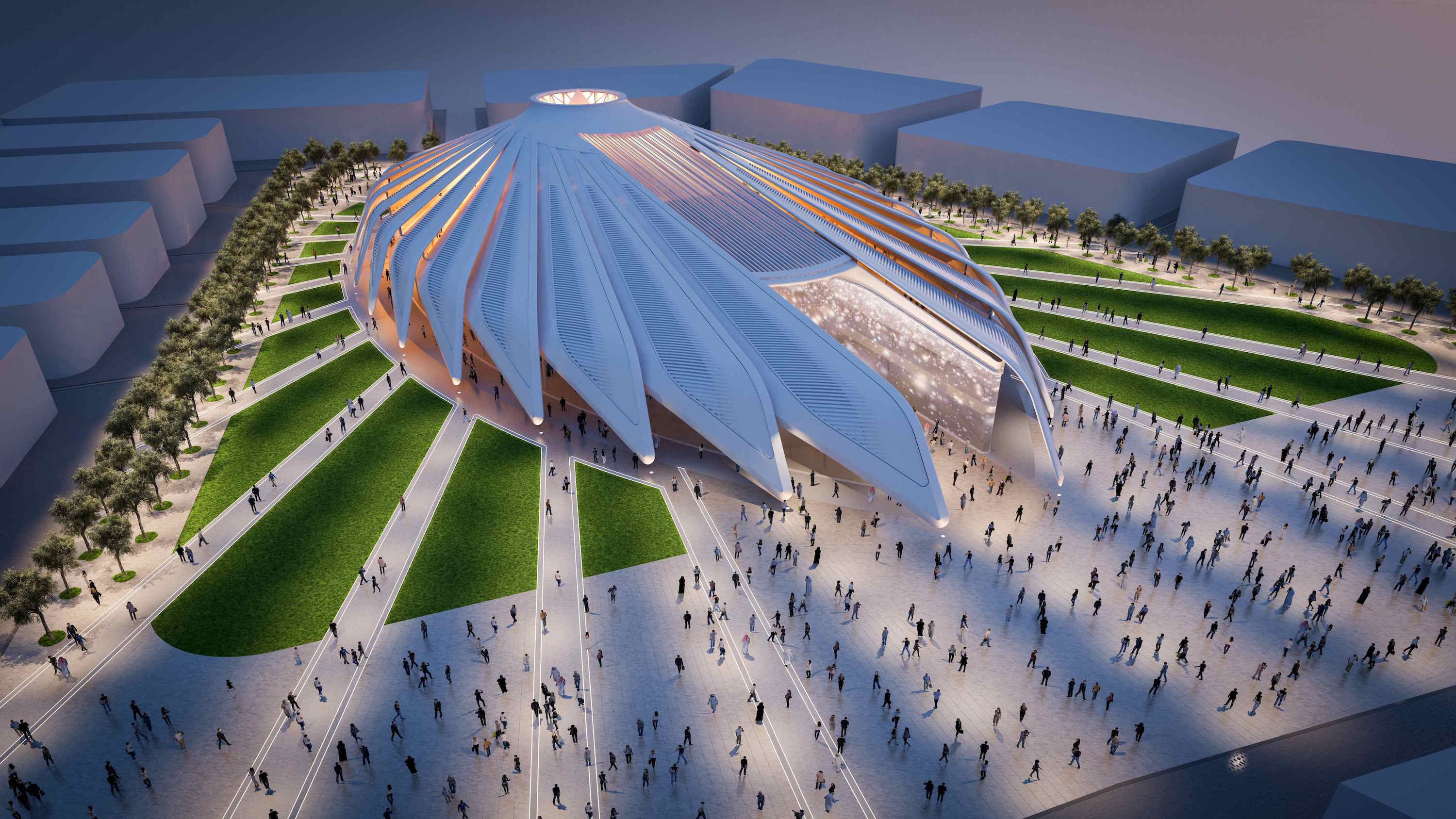 Santiago Calatrava designs 'falcon in flight' pavilion for UAE at Dubai Expo