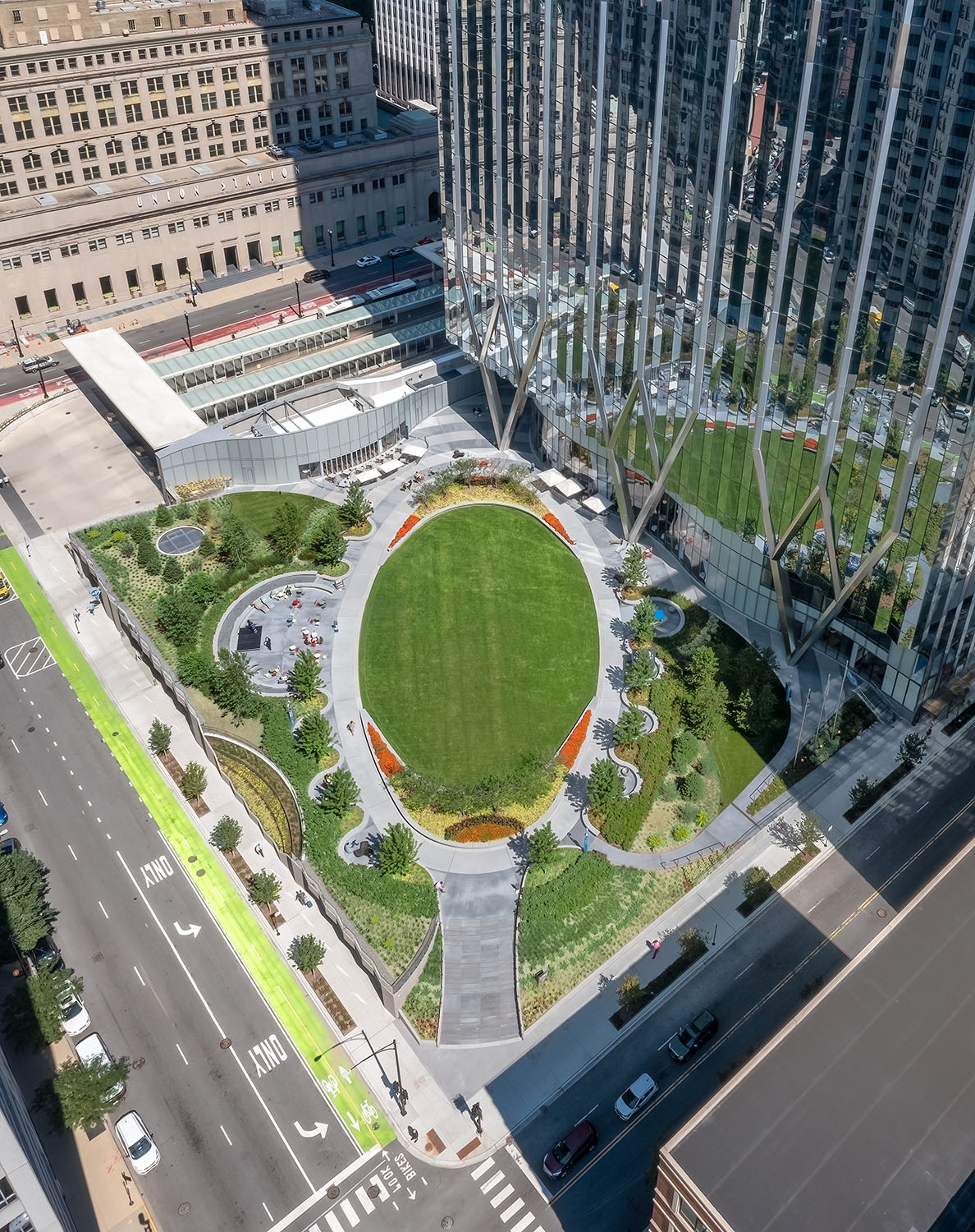 Aerial of the park, looking northeast. Photo: Nick Ulivieri Photography