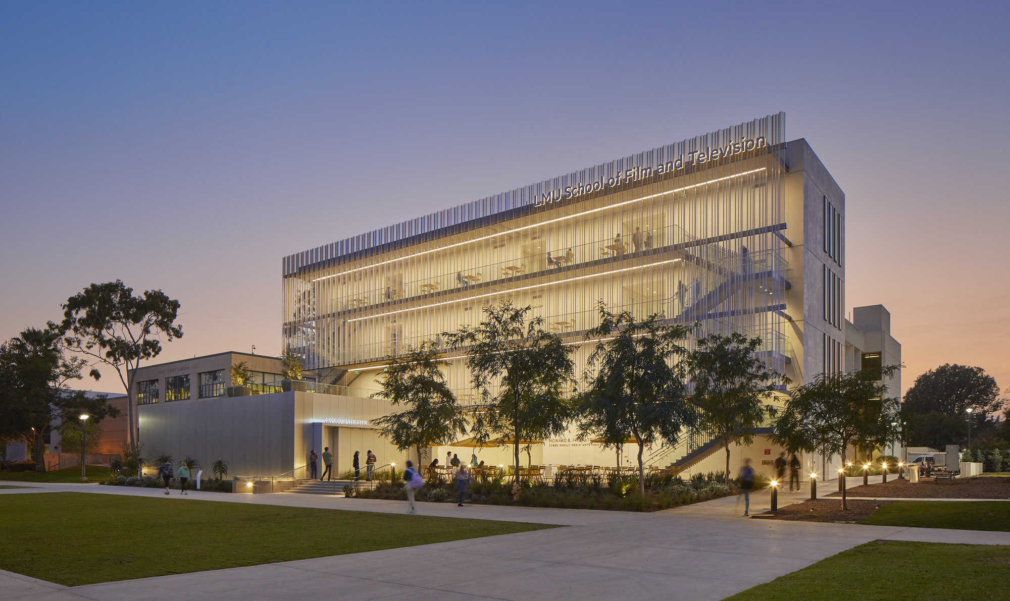 The Howard B. Fitzpatrick Pavilion is the new home of the undergraduate School of Film and Television. Photo: © SOM | Dave Burk