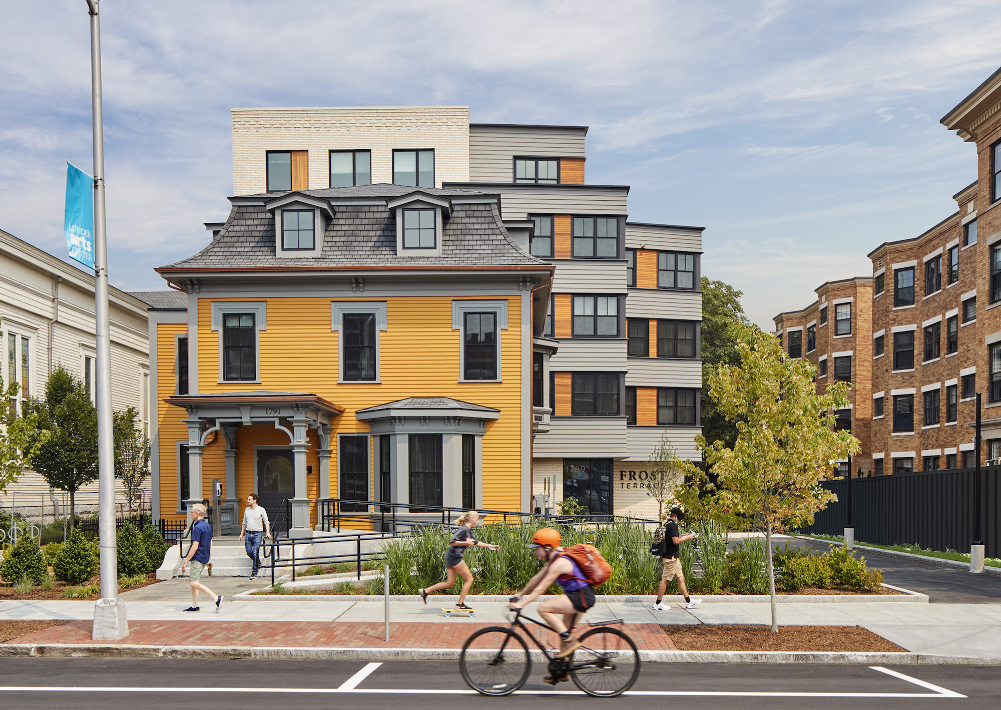 Frost Terrace affordable housing project in Cambridge, Mass. Photo © Robert Benson Photography; Before: Bruner/Cott
