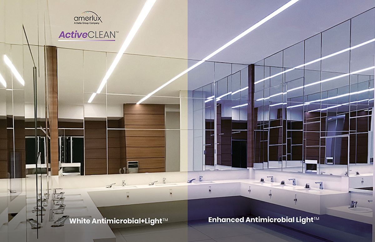 ActiveCLEAN antimicrobial lighting by Amerlux ActiveClean