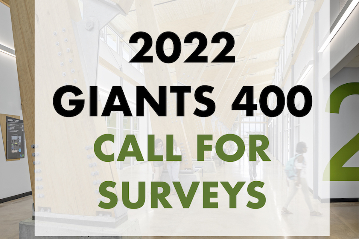 Call for surveys - 2022 Giants 400 Report 2