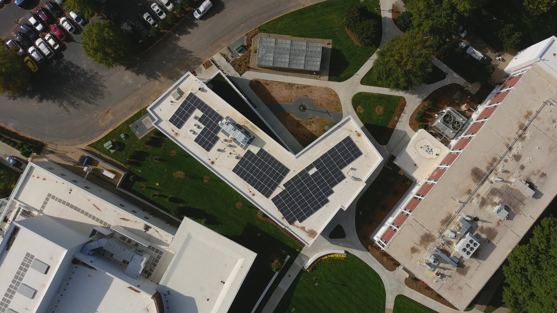 Solar panels were among this project's sustainable elements.