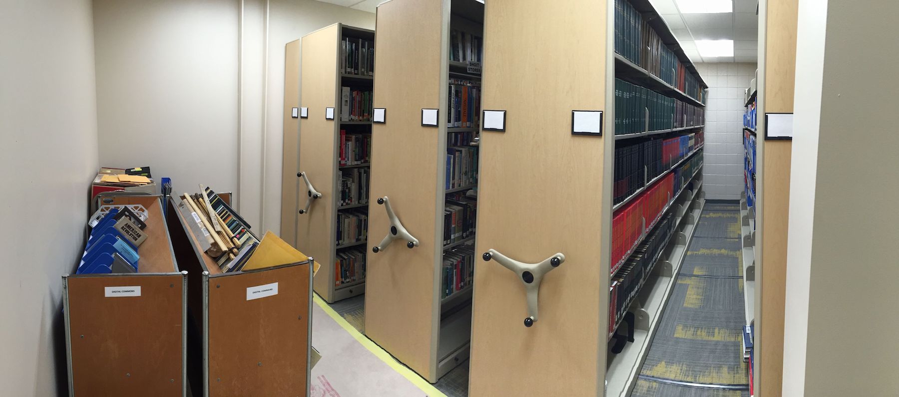High-speed book storage at Hermantown (Minn.) high school