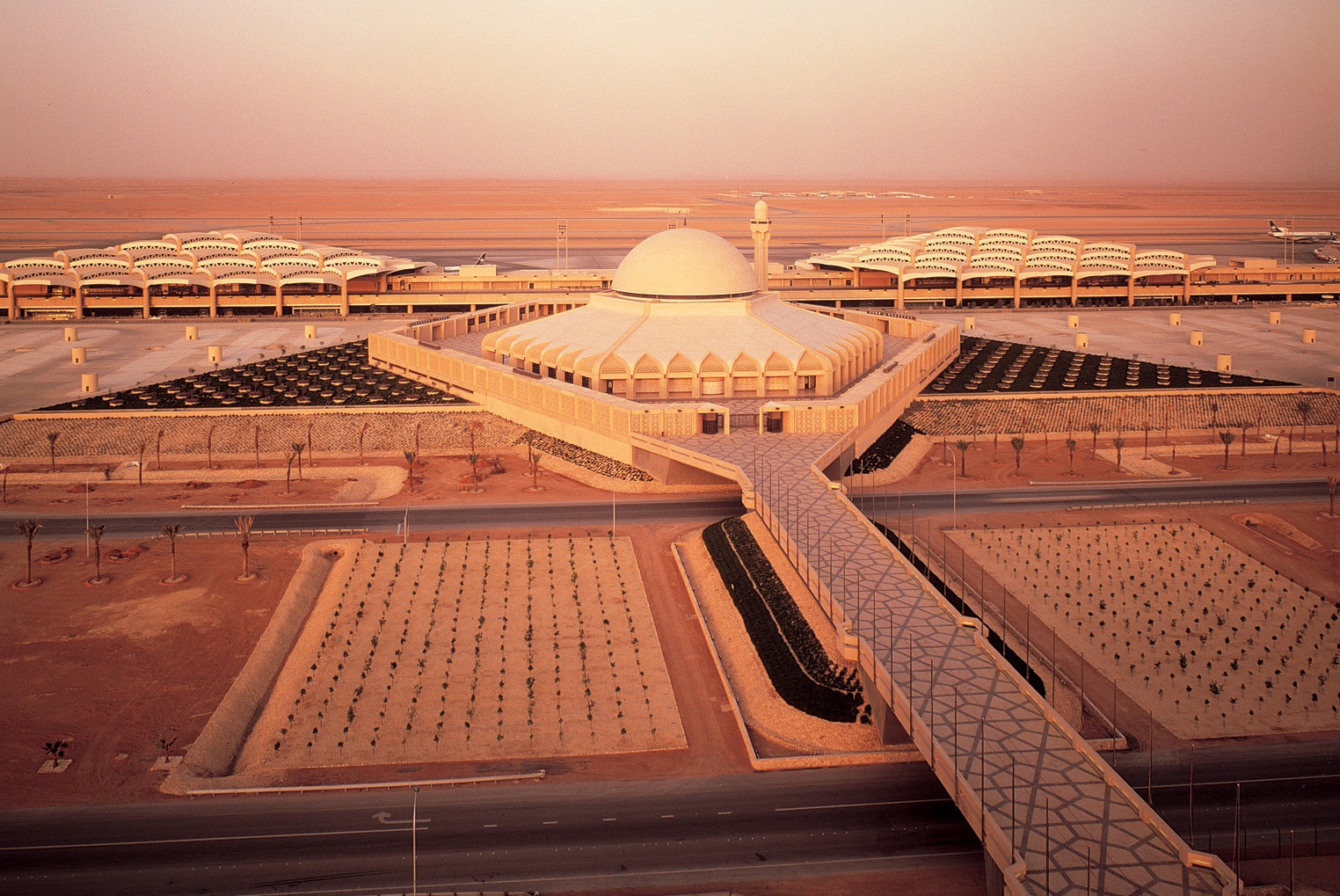 King Khalid International Airport in Riyadh, Saudi Arabia (1983) by Gyo Obata, HOK