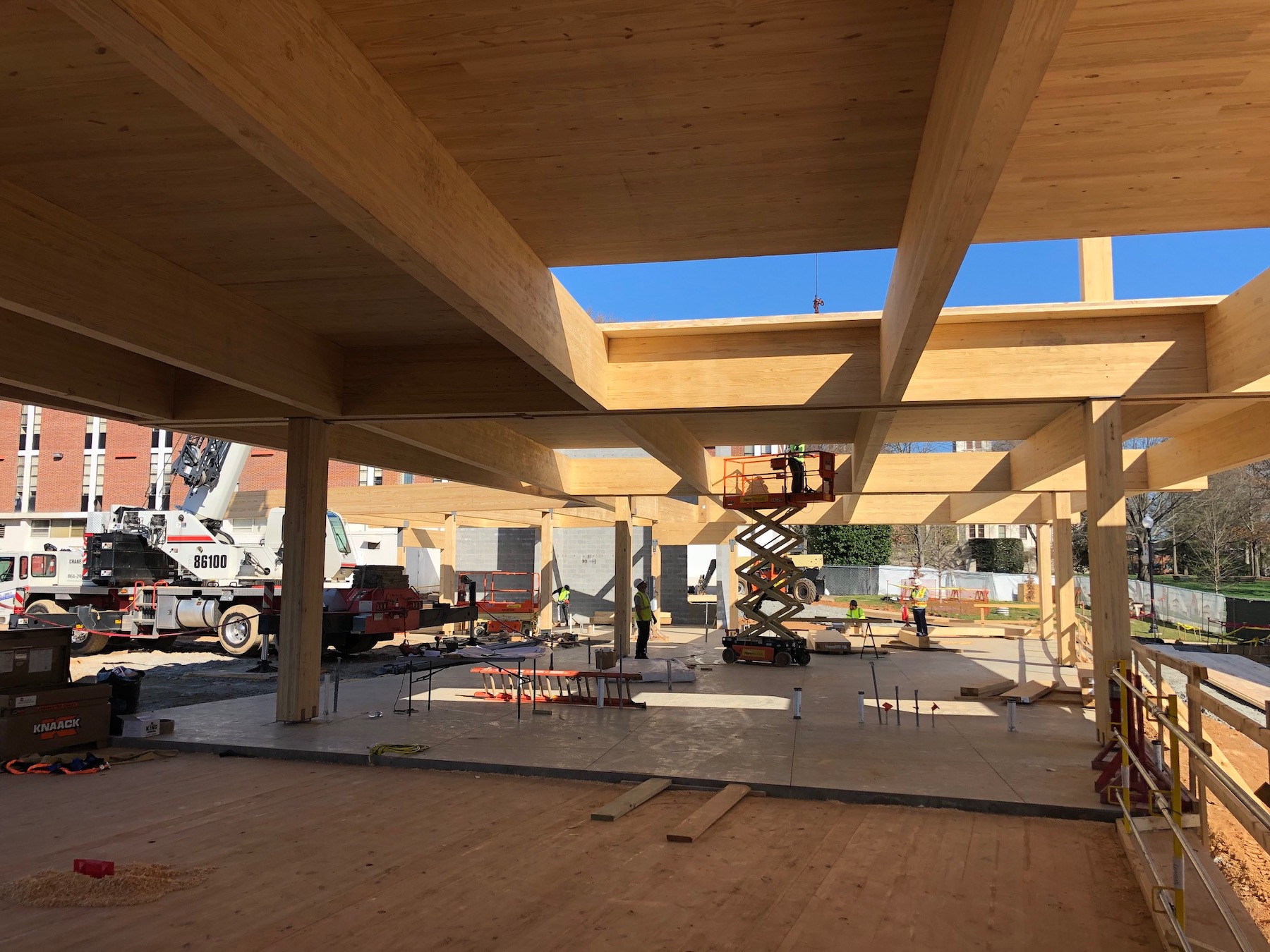 The use of mass timber construction time by 25 percent.