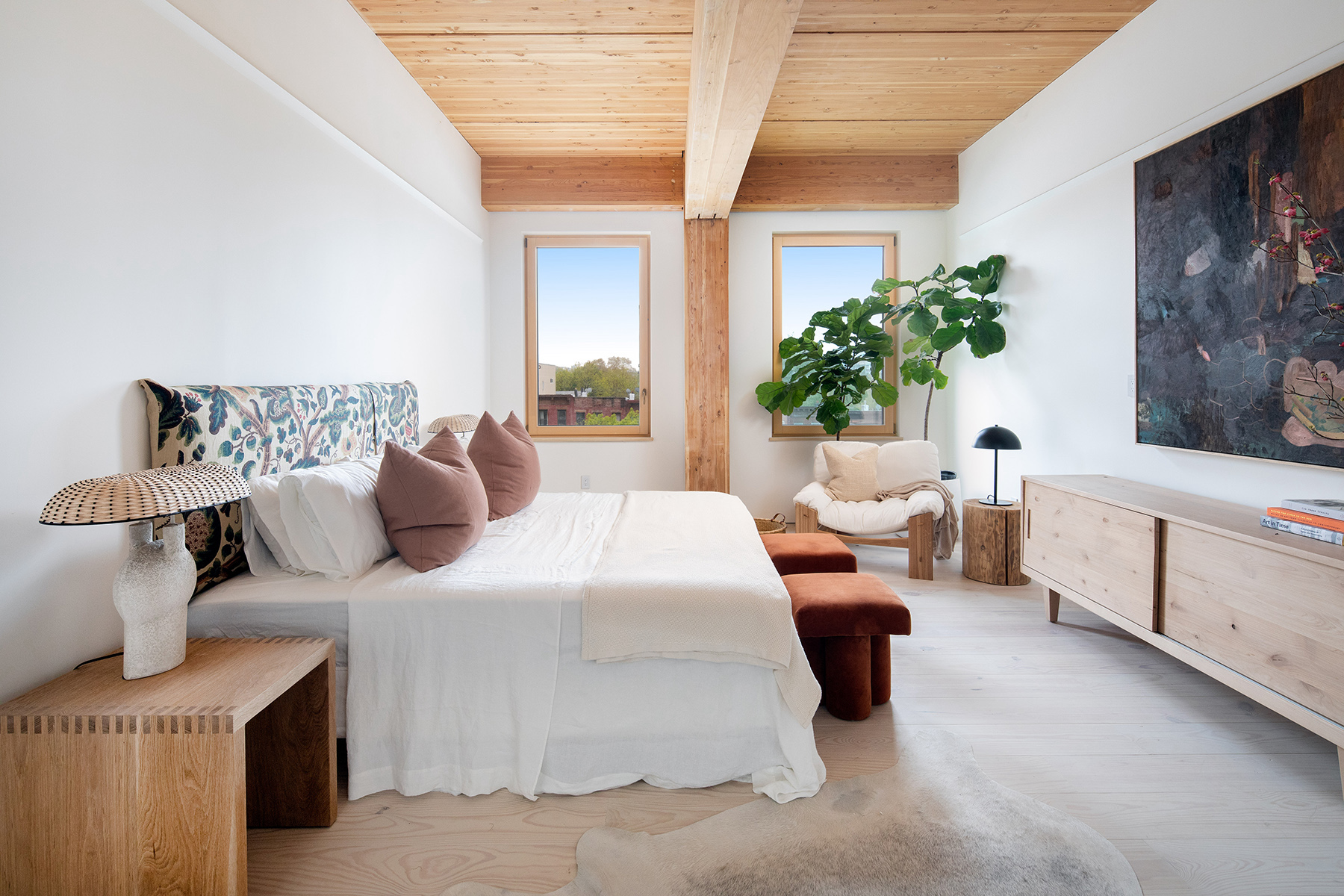 New York Mass Timber Condo Bedroom