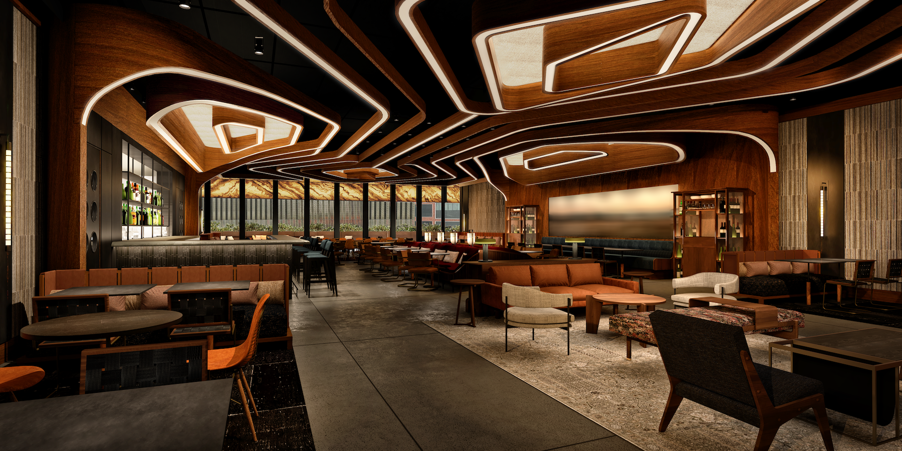 A rendering of the PAC's restaurant
