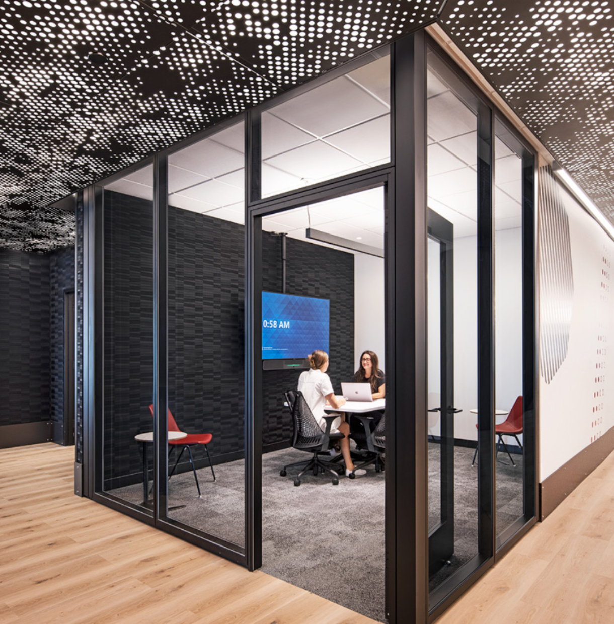An intimate quiet meeting place in Rocket Mortgage Technology's headquarters.