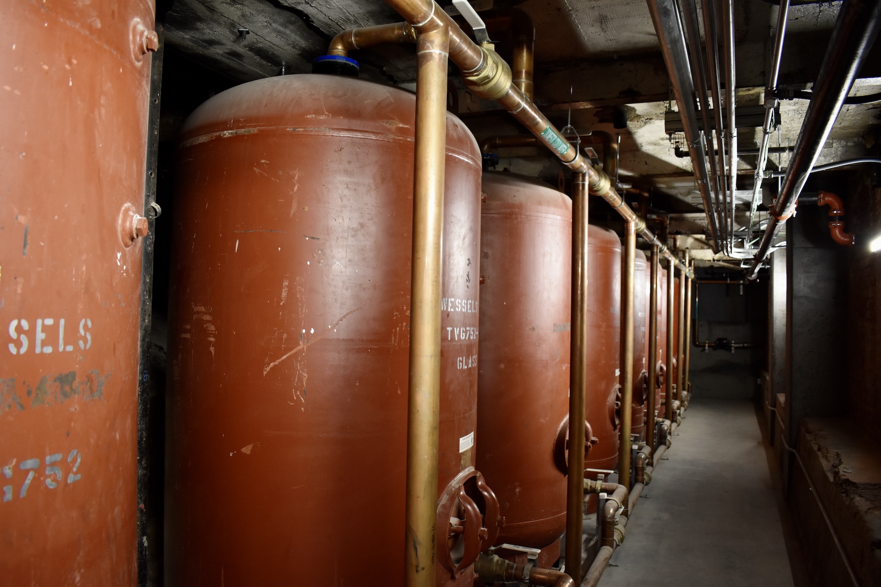 Water storage tanks contribute to the facility's resilience.