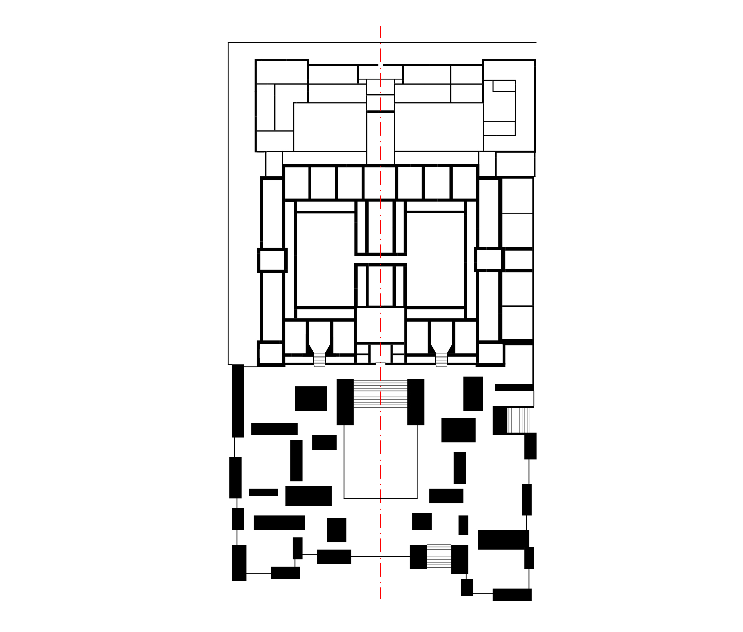 Schematic lower ground floor plan National Archaeological Museum Athens David Chipperfield Architects