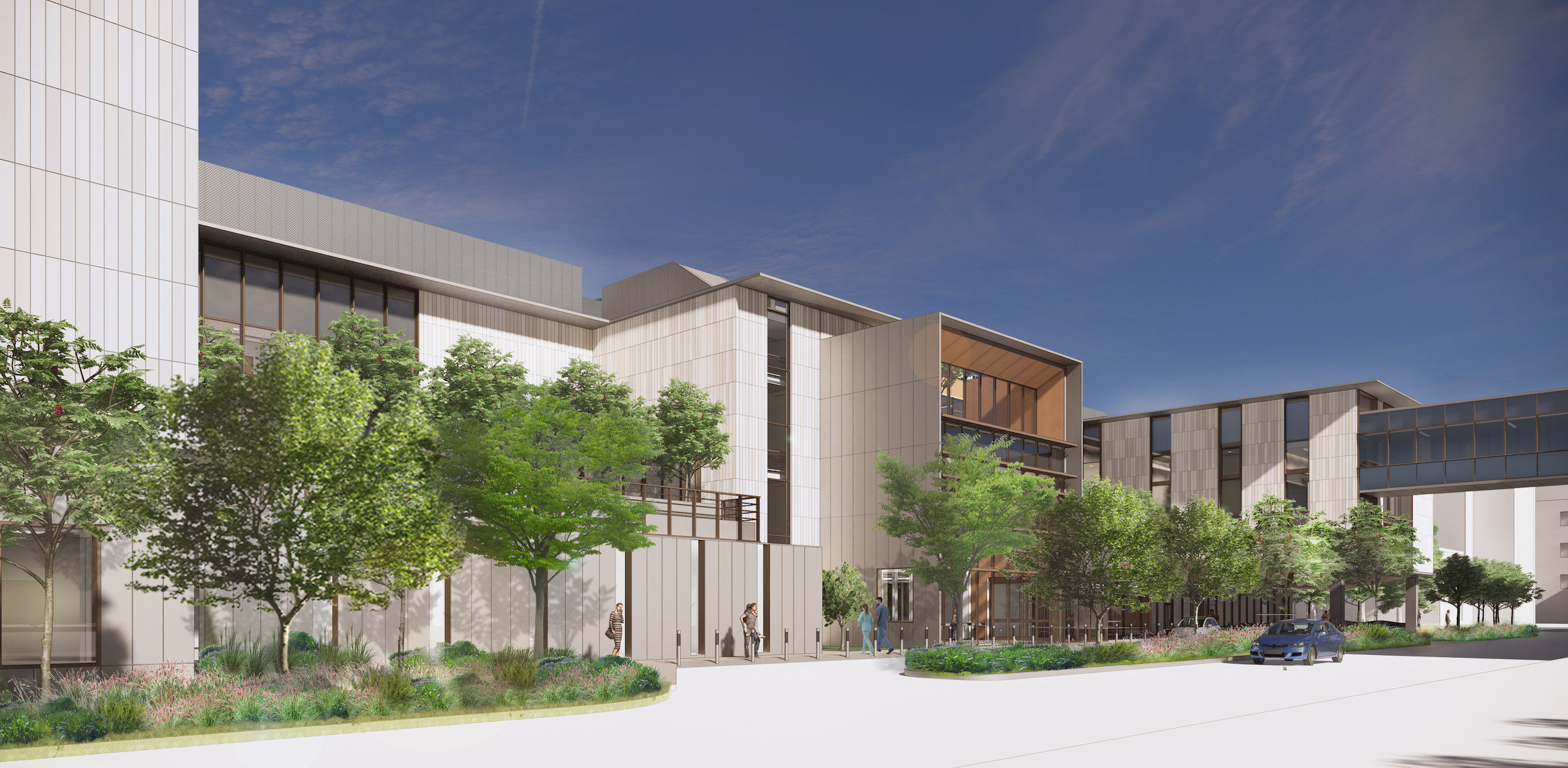 Santa Clara Valley Medical Center breaks ground on a behavioral health facility for both adults and children. Rendering courtesy HGA