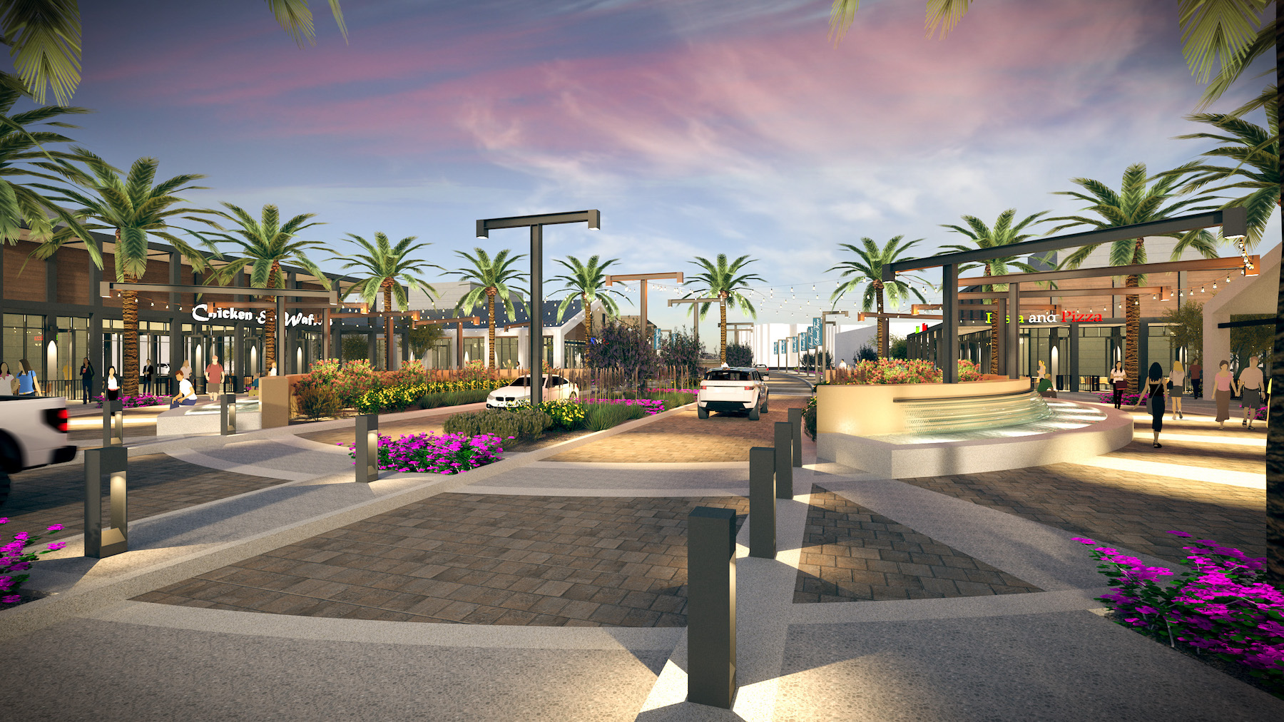 The outdoor mall will include dining and entertainment options.
