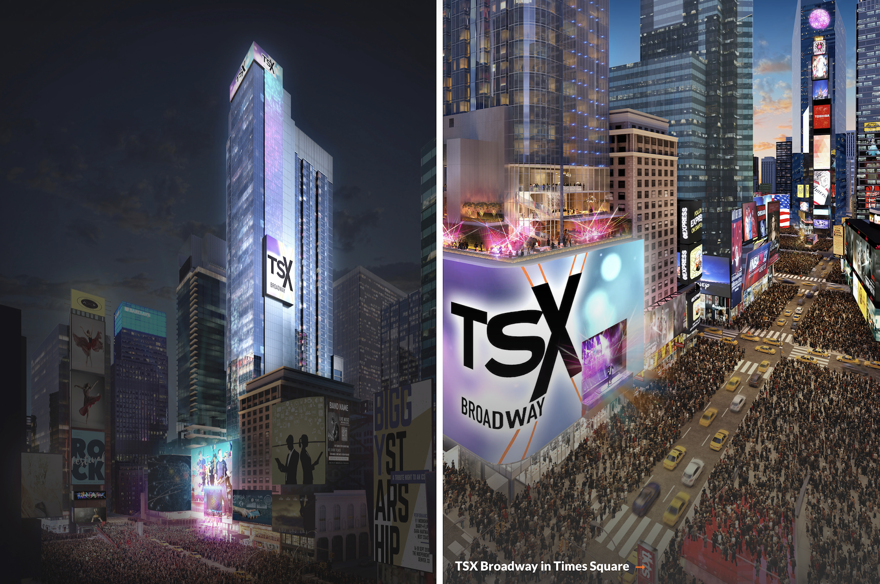 Exterior lighting systems for TSX Broadway