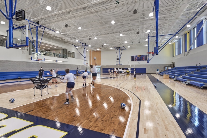 New gym within O'Connell Athletic Center at the University of Saint Joseph.