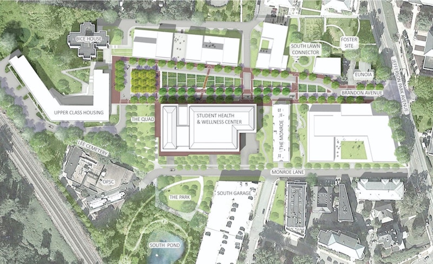 The Center is part of a campus master plan