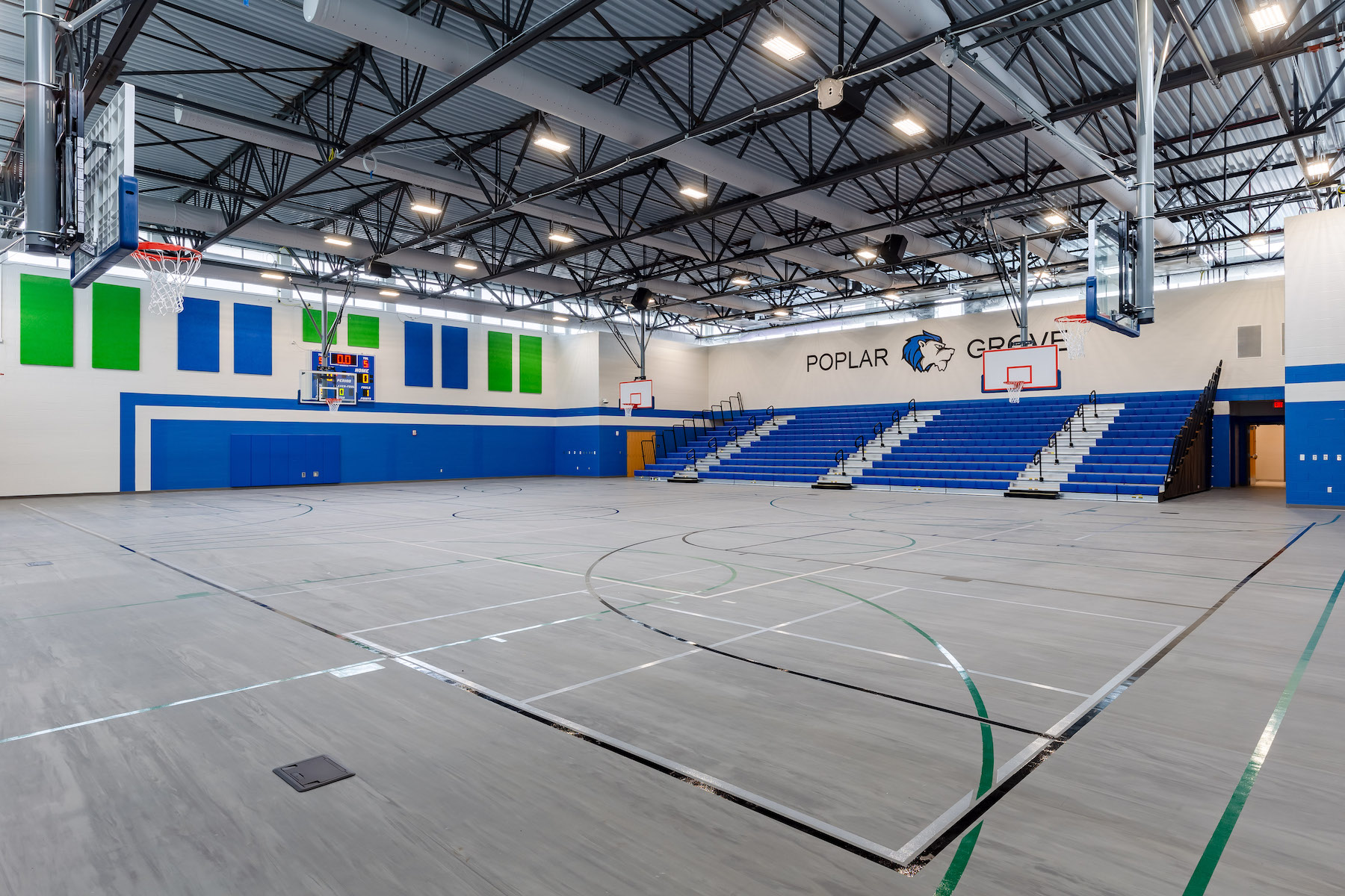 The new gymnasium at Poplar Grove Elementary School