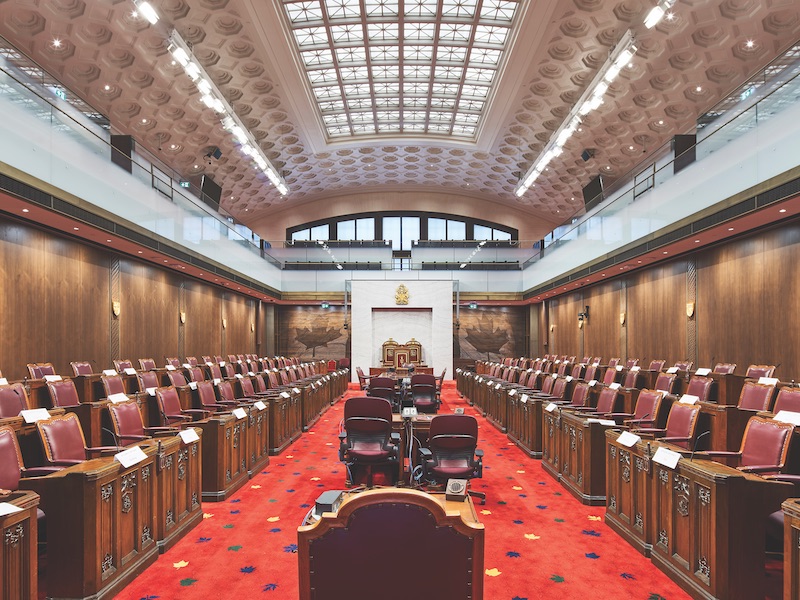 The renovated Senate Chamber