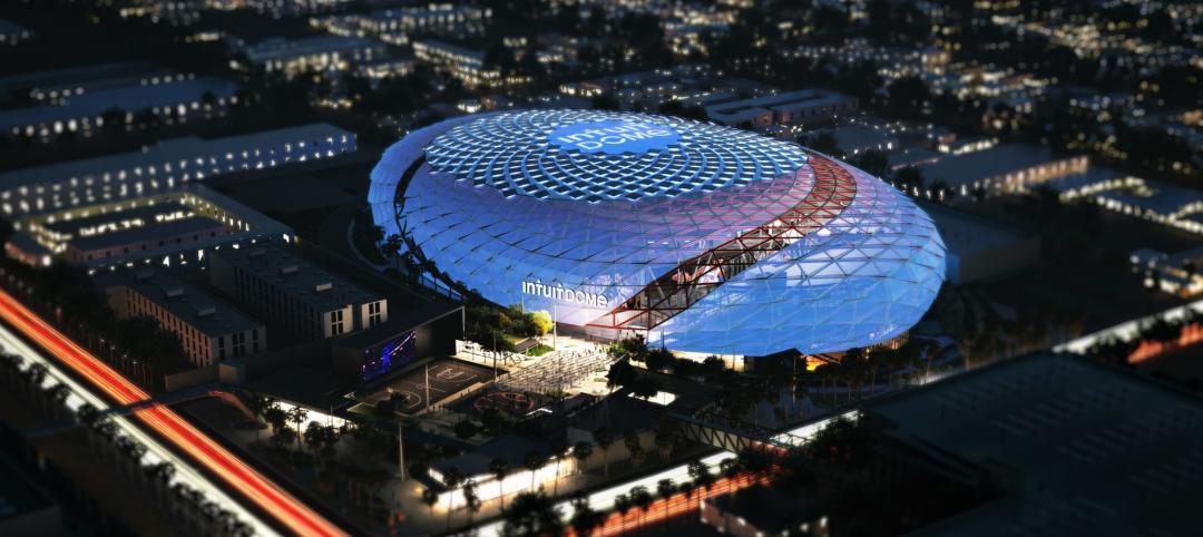 LA Clippers Intuit Dome aerial rendering