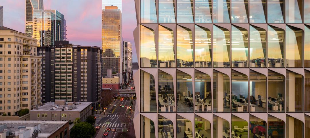 633 Folsom office building in San Francisco during sunset