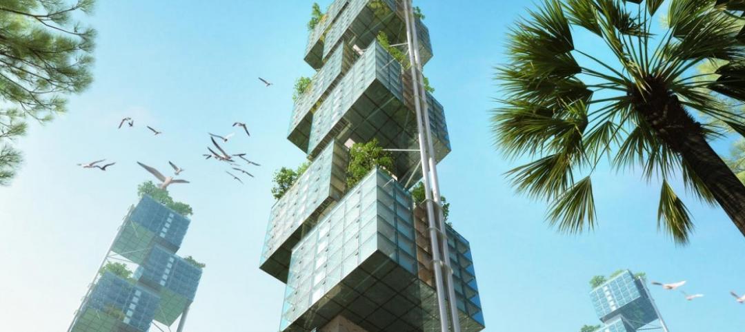 Prefabricated skycubes proposed with 'elastic' living apartments inside