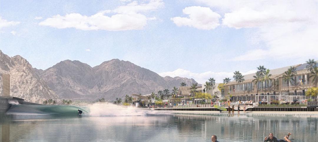 Rendering of Coral Mountain resort's surf wave basin