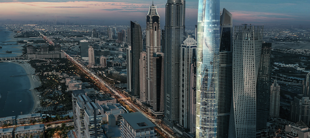 Ciel Tower Dubai skyline
