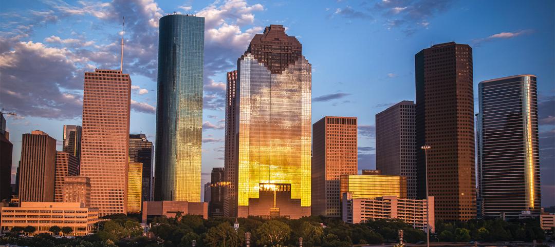 City skyline of Houston, Texas, at sunset