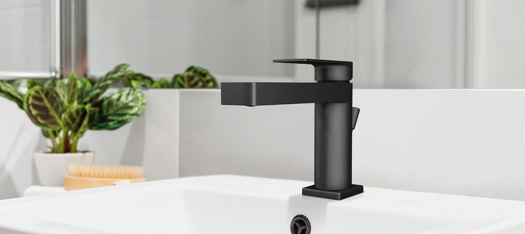 Olympia's L-6000-MB Lifestyle single-handle lavatory faucet in matte black. Photo: Pioneer Industries
