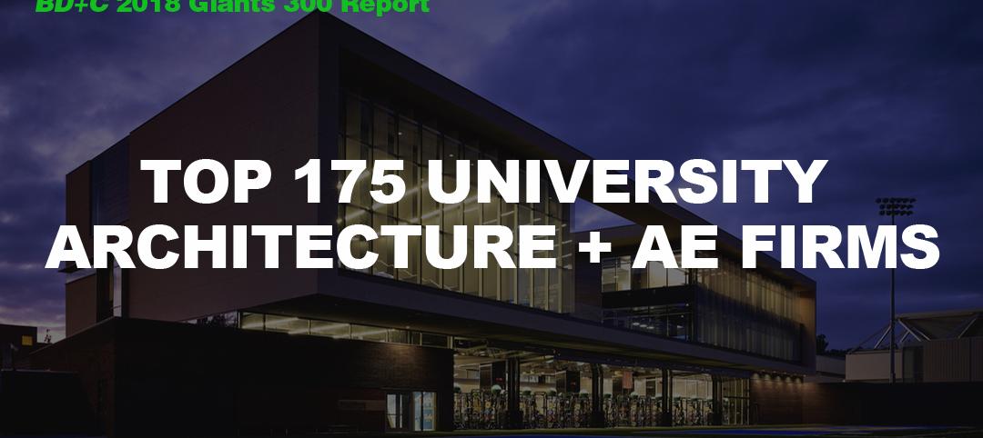 Top 175 University Architecture + AE Firms [2018 Giants 300 Report]