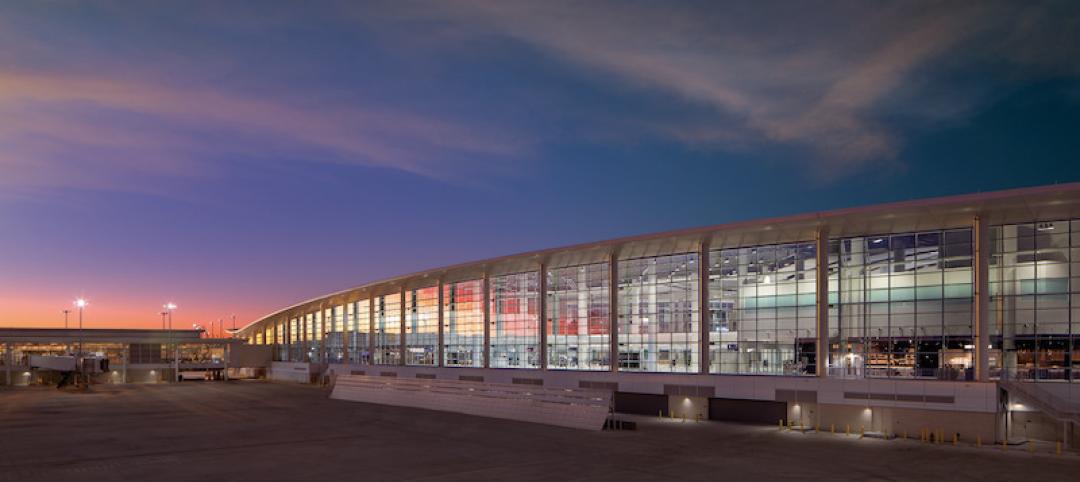 New Orleans international airport exterior curtain wall
