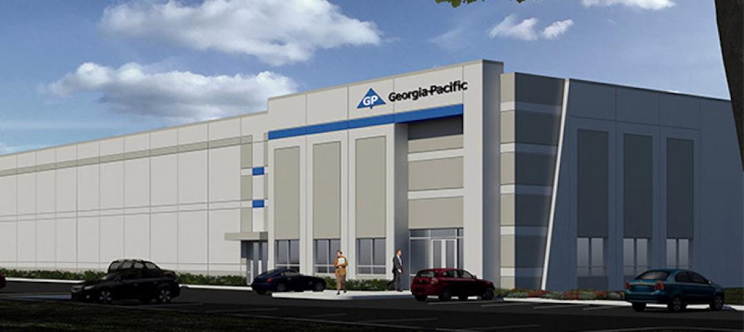 The exterior of the new Georgia-Pacific distribution facility