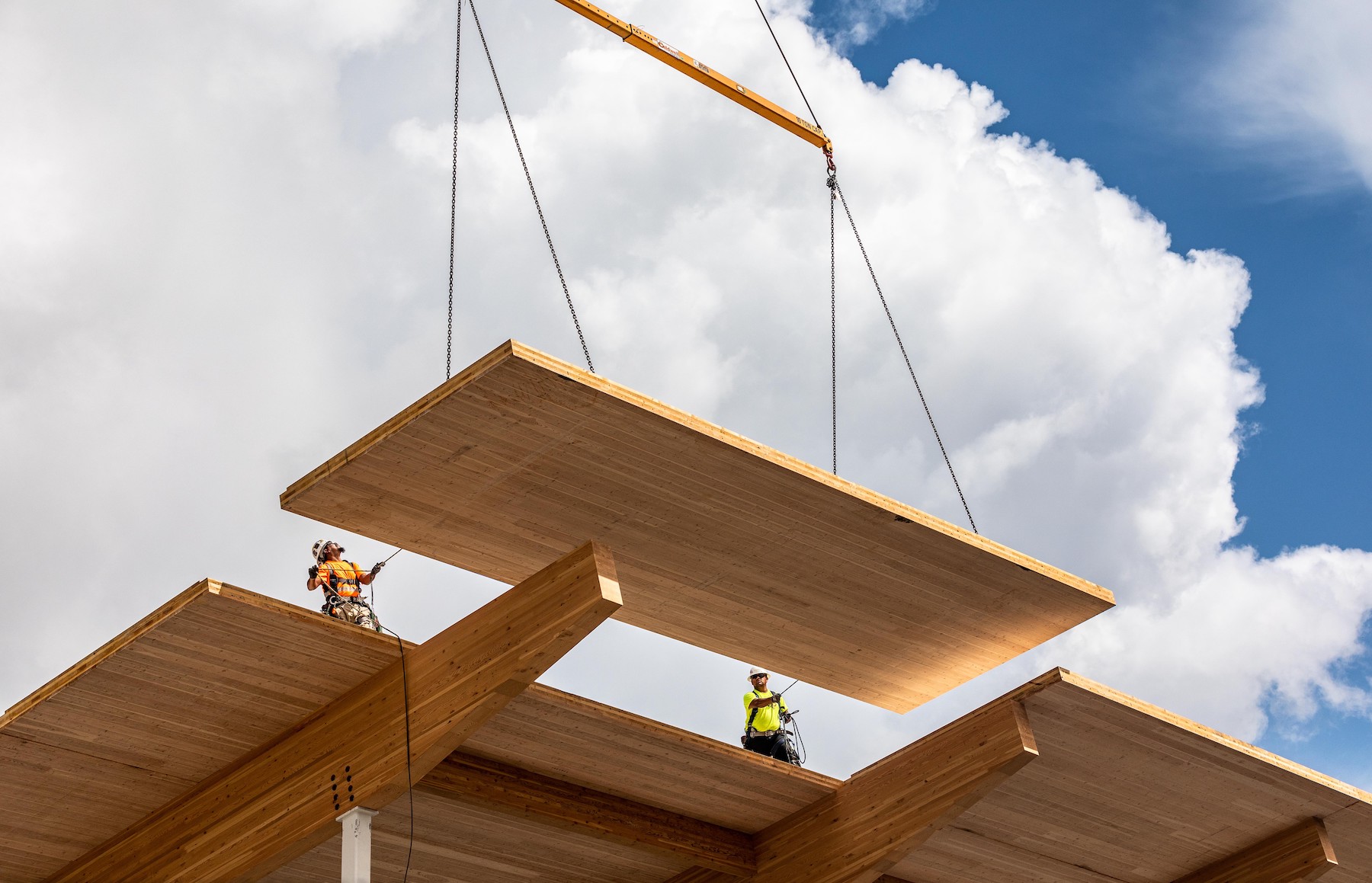 One of Swinerton's mass timber projects has been the Wingspan Conference & Event Center in Hillsboro, Ore. Images: Swinerton