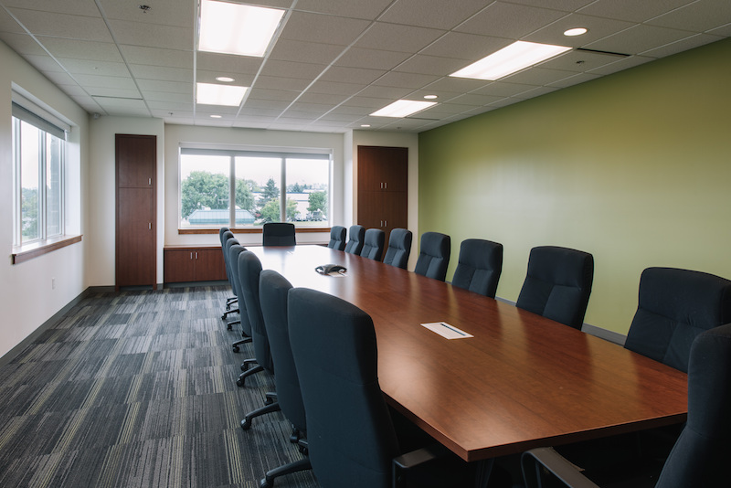 A board room on the second floor of the Animal Emergency & Referral Center in Minnesota