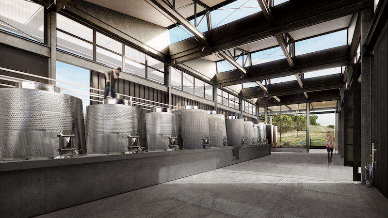 Copia Vineyard fermentation Hall