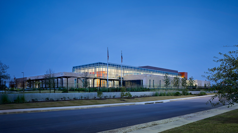 The exterior of the Bexar Metro 911 Regional Operations Center