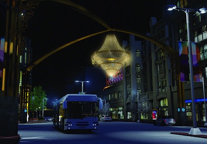 This 20-foot fixture, billed as the world's largest outdoor chandelier, is the c