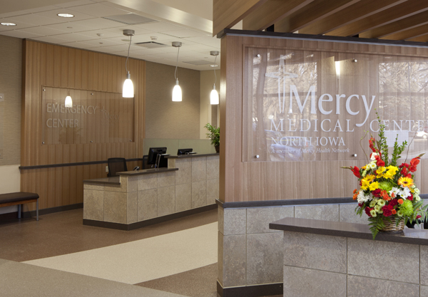 The 25,493-sf Emergency Department at Mercy Medical Center-North Iowa was built 