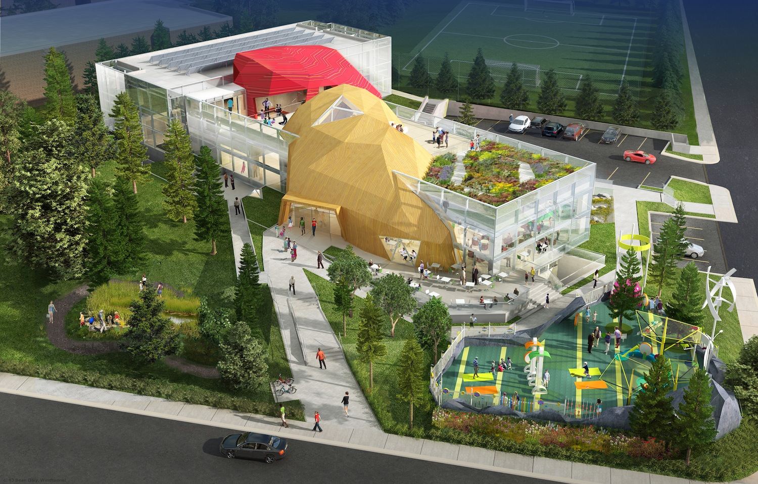 Embodying the theme little mountains, the 35,000-sf museum will be located in 