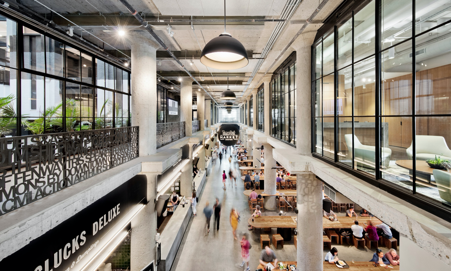 The food court at 401 Park, in Boston. Photo: c Connie Zhou
