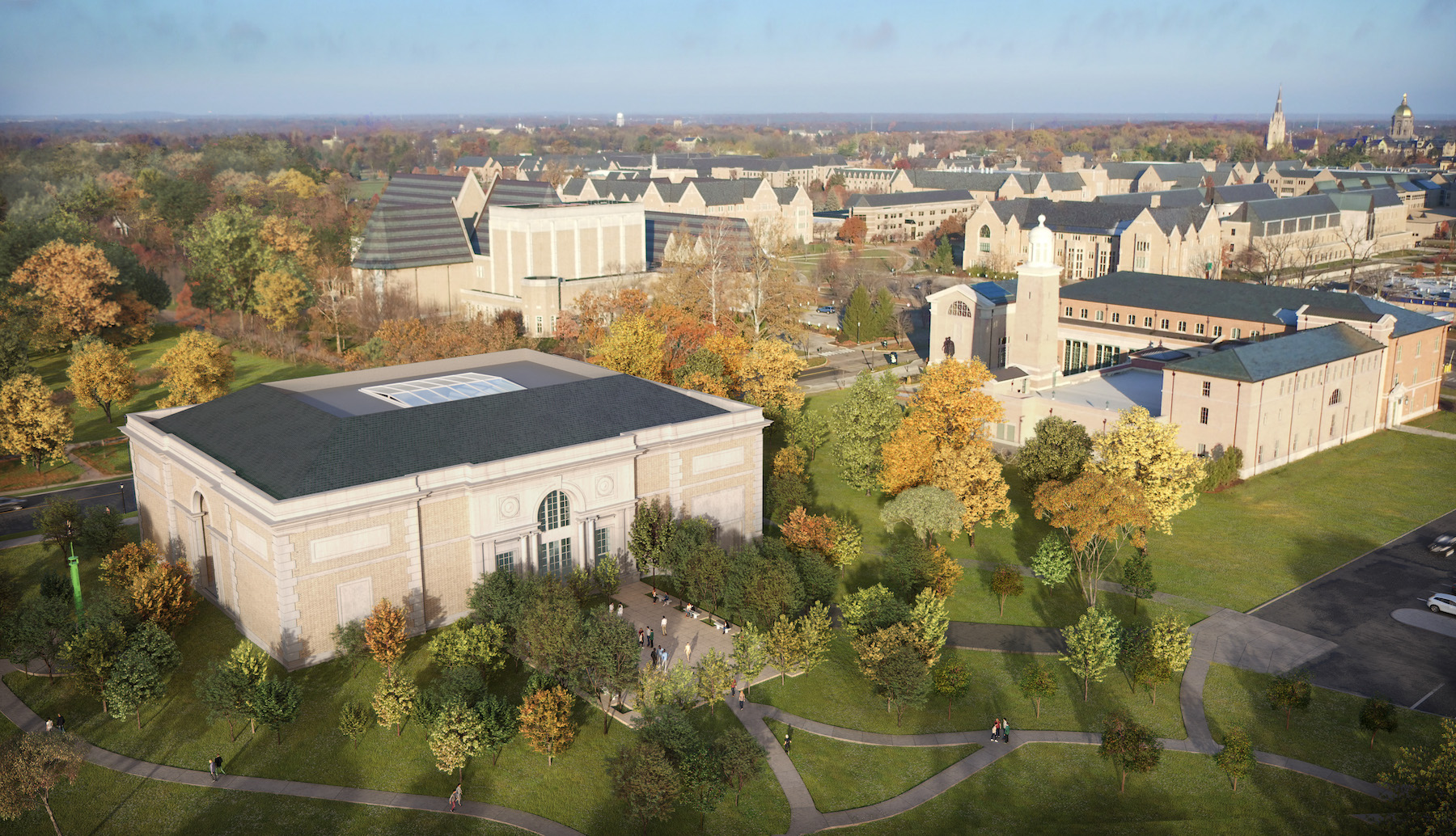 A rendering of Raclin Murphy Museum of Art at Notre Dame University