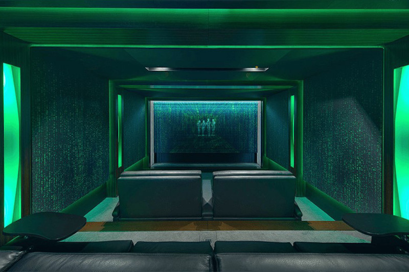 Rendering of a Matrix-style theater