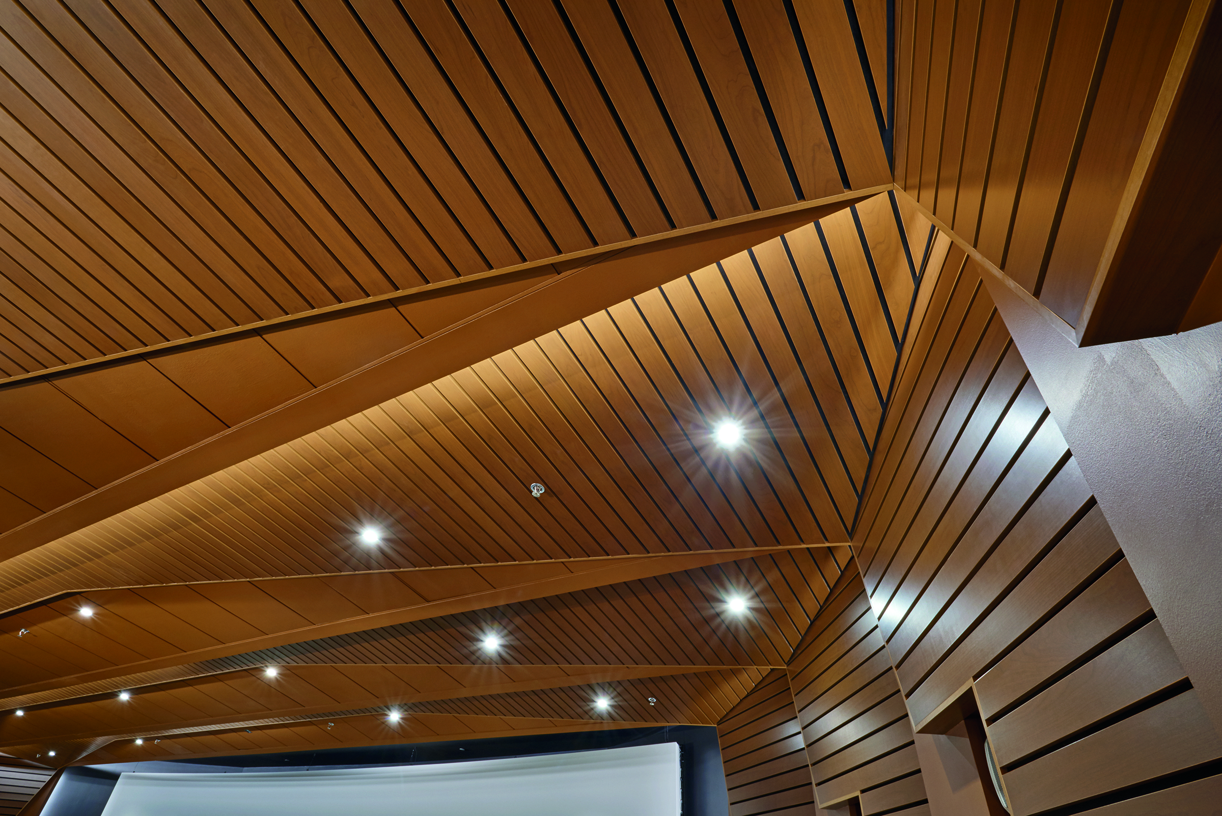 Wood Ceilings And Walls Help Convey Energy Of College