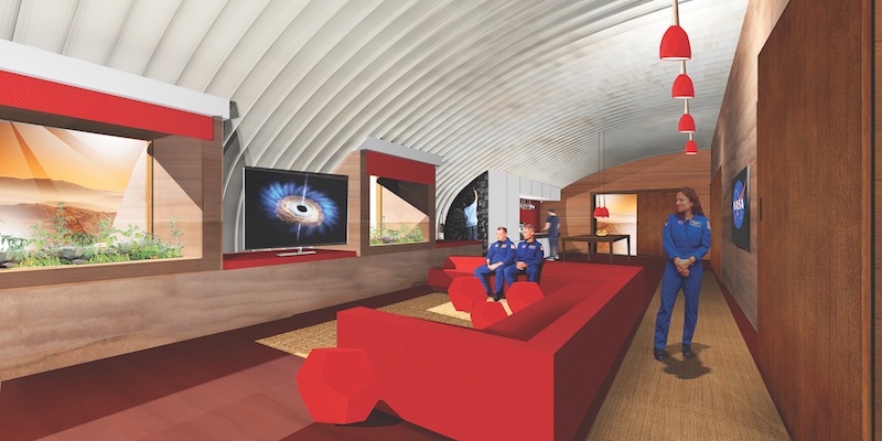 Interior of Mars building prototype