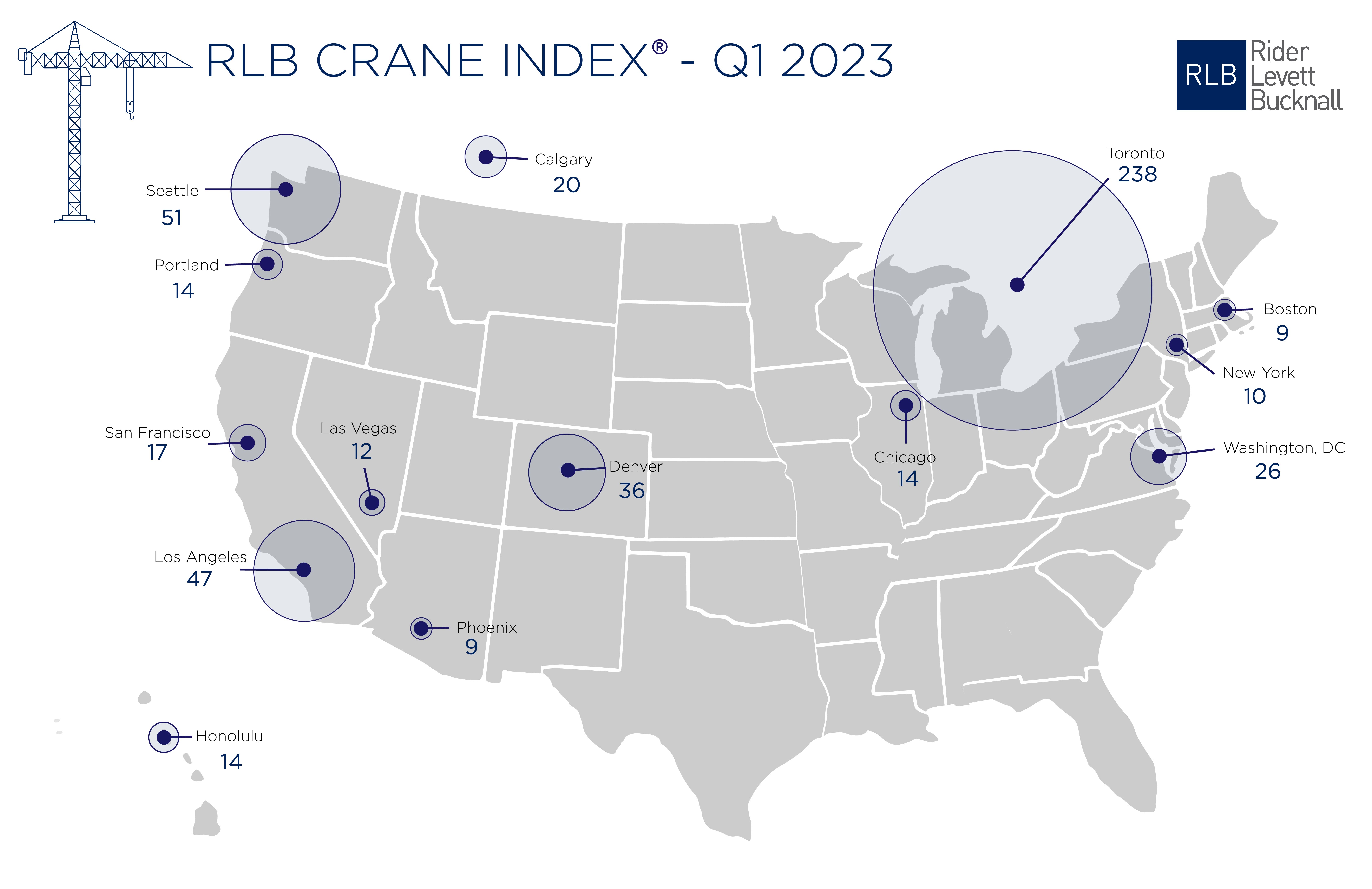 Construction crane count reaches all-time high in Q1 2023