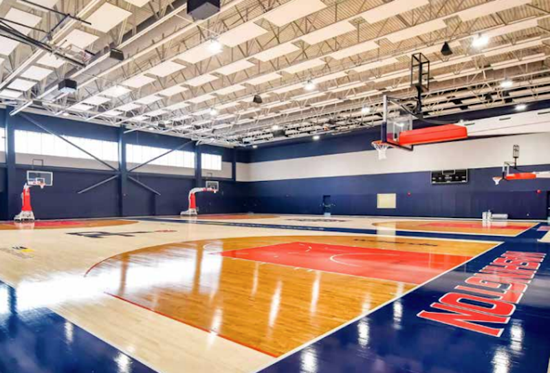 Practice court in new DC entertainment and sports venue