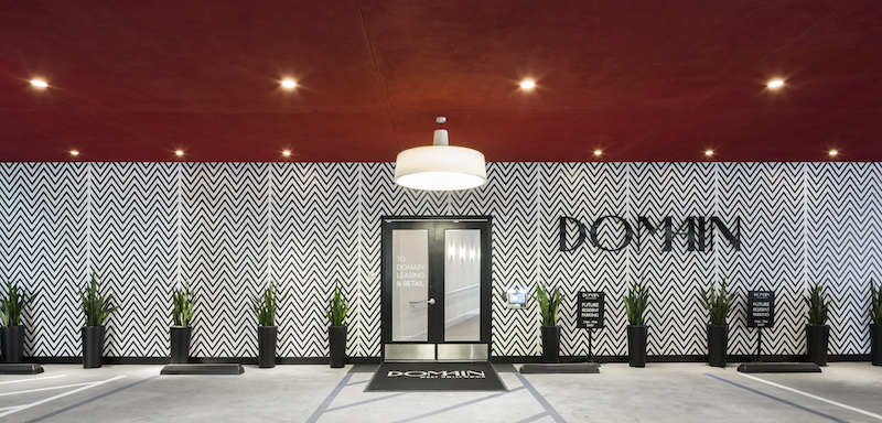 The front door and facade of Domain West Hollywood
