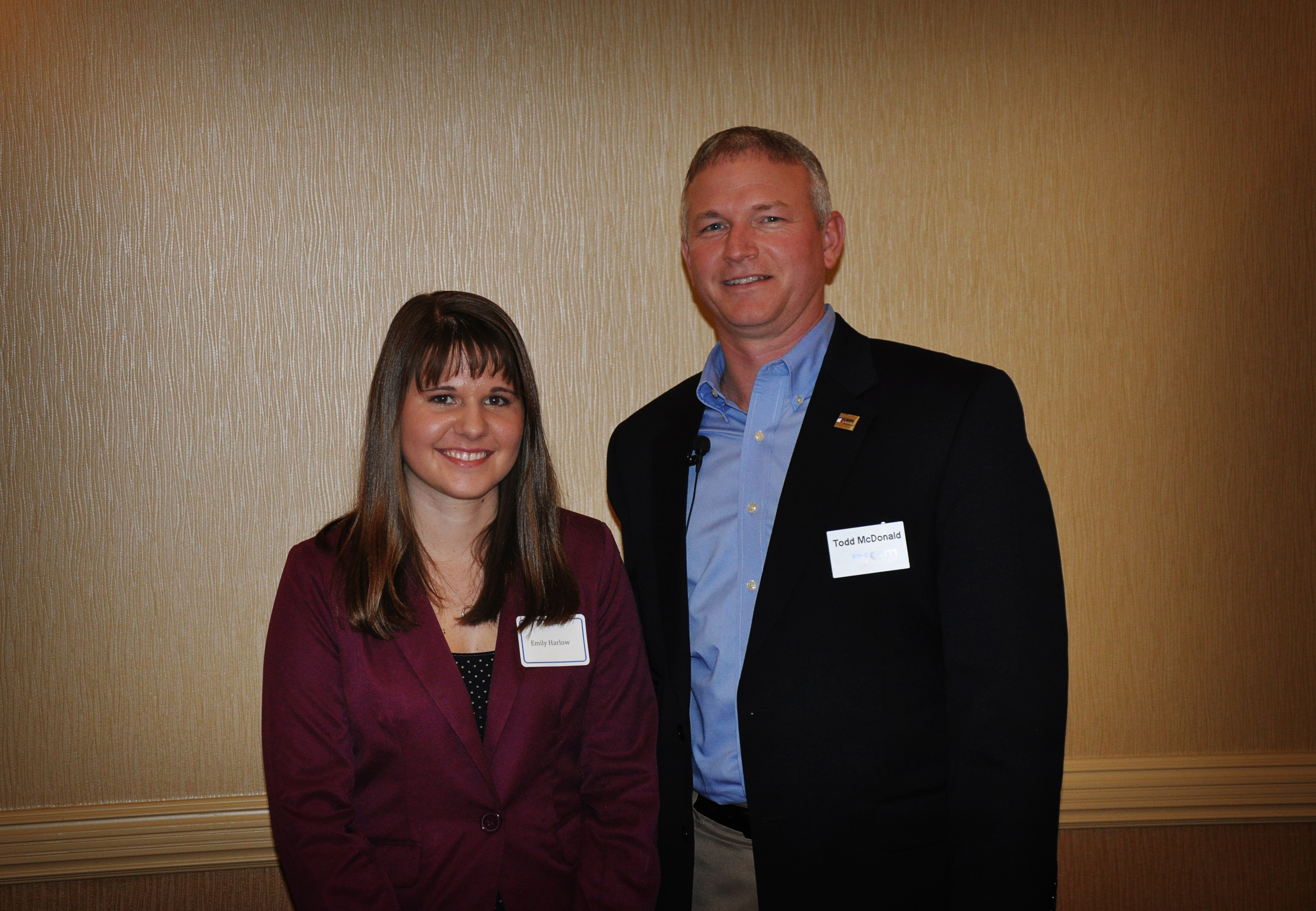 Emily Harlow and CSM Group President Todd McDonald.