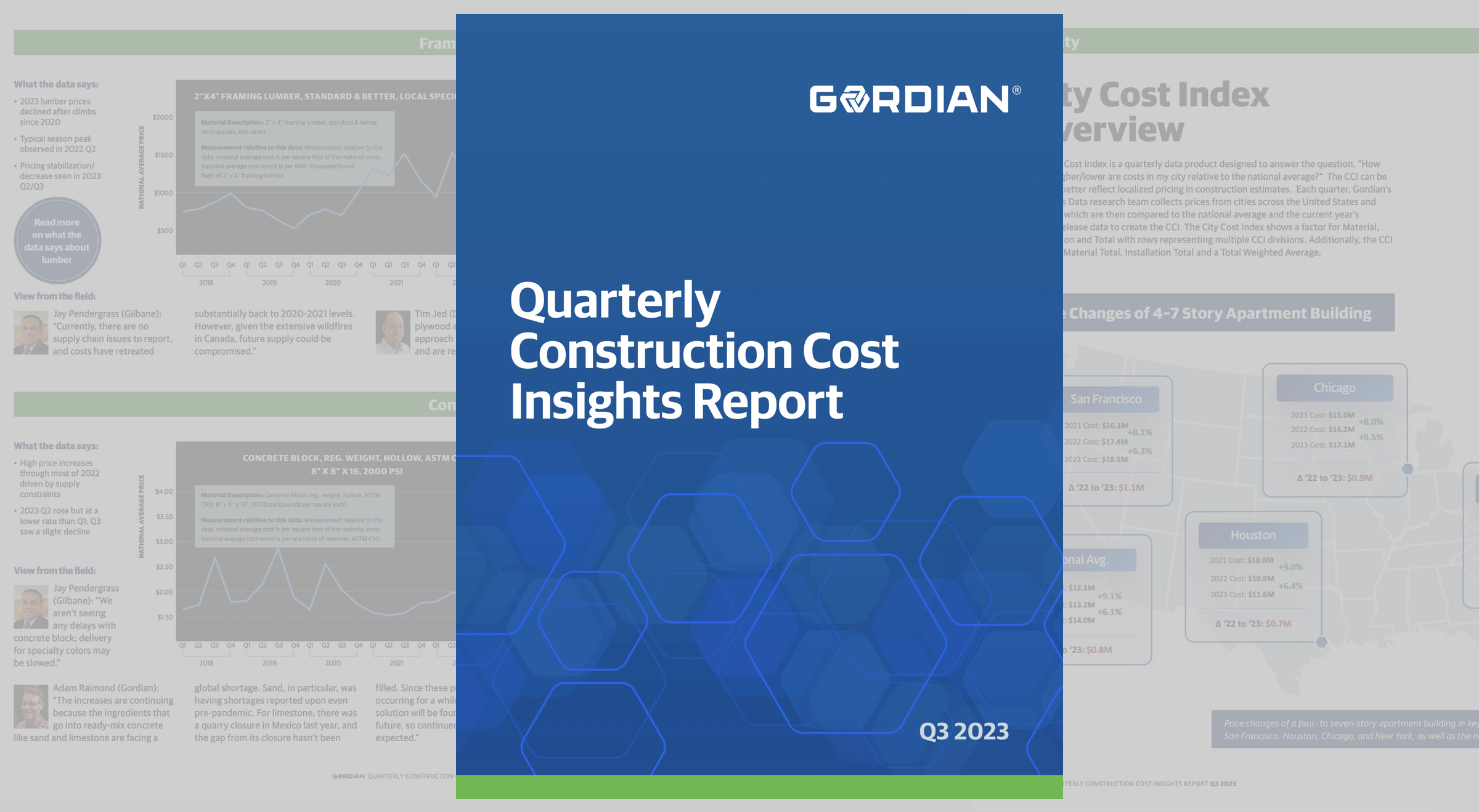 The newly released Quarterly Construction Cost Insights Report for Q3 2023 from Gordian