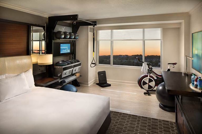 One of Hilton's new Five Feet to Fitness rooms